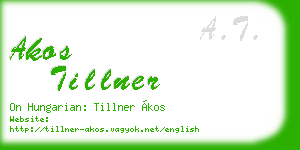 akos tillner business card